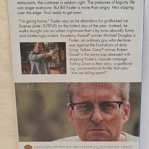 Falling Down VHS New Sealed Michael Douglas Warner Bros Imprint 1993 1st Release - Picture 2 of 3